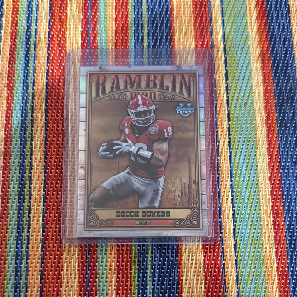 Topps Ramblin Man Brock Bowers' Football Card